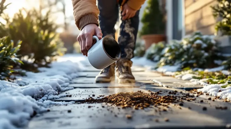 Gladde paden een over het hoofd gezien keukenafval biedt een doeltreffende oplossing zonder schade aan de tuin