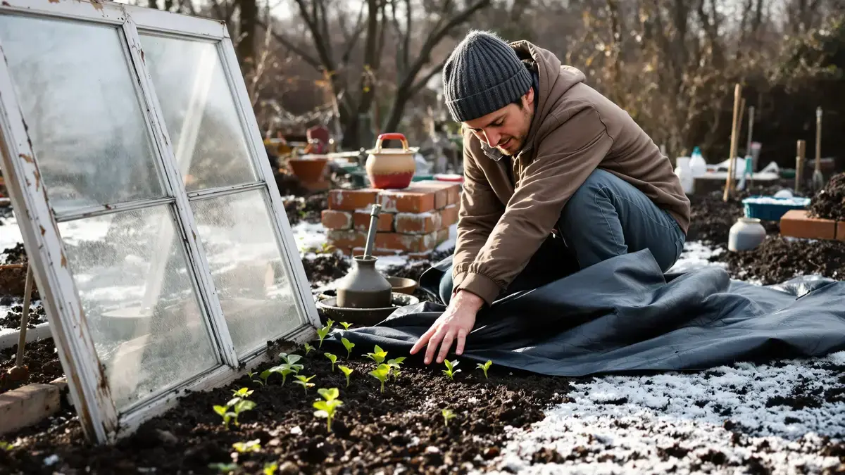 In de moestuin eind februari de truc van tuinders om de oogst 3 weken te vervroegen