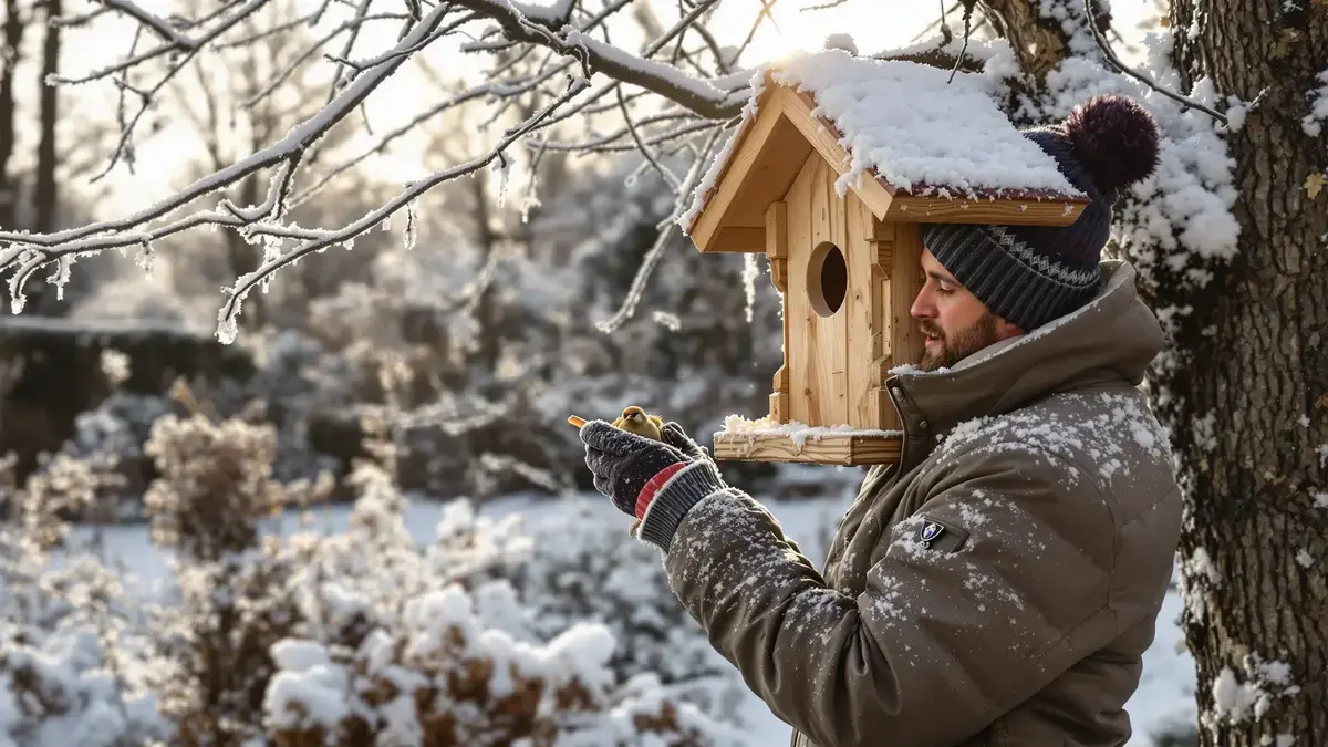 Vogelhuisje een vaak over het hoofd gezien detail verhindert dat vogels er de hele winter in schuilen